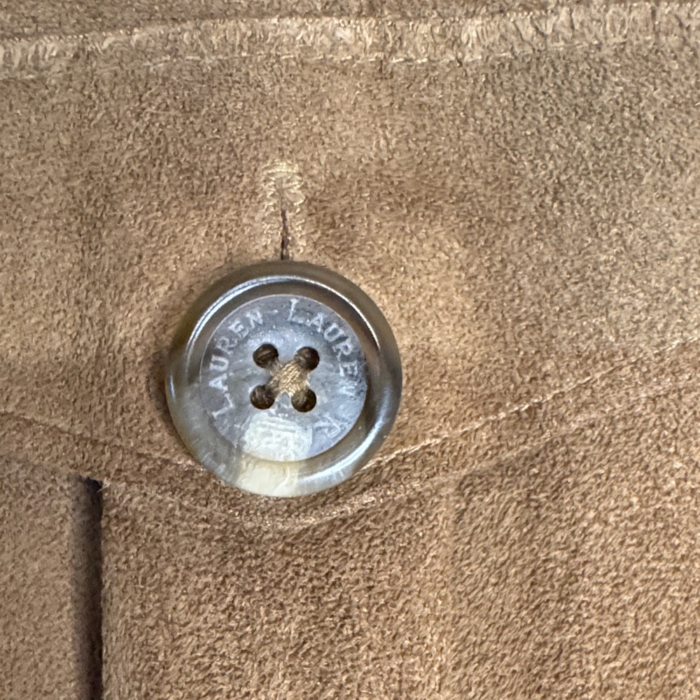 Lauren Ralph Lauren Brown Suede Zip-Front Vest - Picture 5 of 7